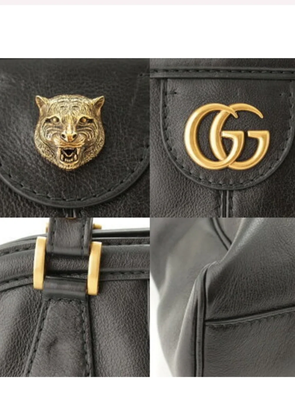 GUCCI Authentic Liber Tote Bag Black Excellent condition